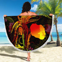 Cook Islands Beach Blanket Octopus Plumeria Polynesian Tattoo