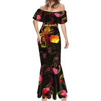 Cook Islands Mermaid Dress Octopus Plumeria Polynesian Tattoo