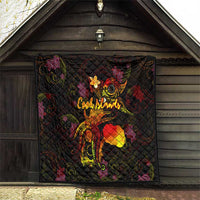 Cook Islands Quilt Octopus Plumeria Polynesian Tattoo