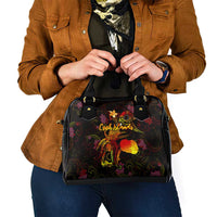 Cook Islands Shoulder Handbag Octopus Plumeria Polynesian Tattoo DT02 - Polynesian Pride