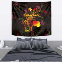 Cook Islands Tapestry Octopus Plumeria Polynesian Tattoo