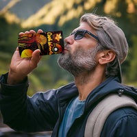 Nauru 4 in 1 Can Cooler Tumbler Octopus Plumeria Polynesian Tattoo