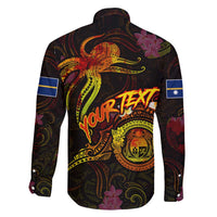 Nauru Family Matching Long Sleeve Bodycon Dress and Hawaiian Shirt Octopus Plumeria Polynesian Tattoo