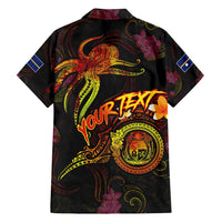 Nauru Family Matching Off Shoulder Short Dress and Hawaiian Shirt Octopus Plumeria Polynesian Tattoo