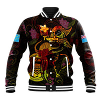 Tuvalu Baseball Jacket Octopus Plumeria Polynesian Tattoo