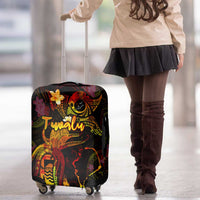 Tuvalu Luggage Cover Octopus Plumeria Polynesian Tattoo
