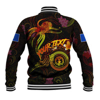 Northern Mariana Islands Baseball Jacket Octopus Plumeria Polynesian Tattoo