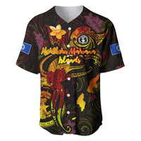 Northern Mariana Islands Baseball Jersey Octopus Plumeria Polynesian Tattoo