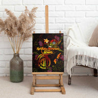 Northern Mariana Islands Canvas Wall Art Octopus Plumeria Polynesian Tattoo