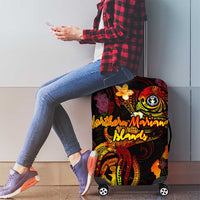 Northern Mariana Islands Luggage Cover Octopus Plumeria Polynesian Tattoo