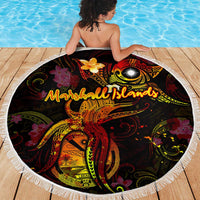 Marshall Islands Beach Blanket Octopus Plumeria Polynesian Tattoo