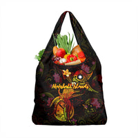 Marshall Islands Grocery Bag Octopus Plumeria Polynesian Tattoo
