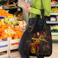 Marshall Islands Grocery Bag Octopus Plumeria Polynesian Tattoo