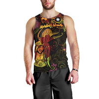 Marshall Islands Men Tank Top Octopus Plumeria Polynesian Tattoo