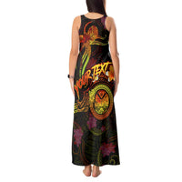 Marshall Islands Tank Maxi Dress Octopus Plumeria Polynesian Tattoo