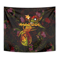 Marshall Islands Tapestry Octopus Plumeria Polynesian Tattoo