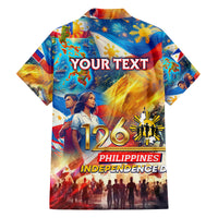 Custom The Philippines 126th Independence Anniversary Family Matching Off The Shoulder Long Sleeve Dress and Hawaiian Shirt Art Style DT02 - Polynesian Pride