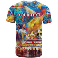 Custom The Philippines 126th Independence Anniversary T Shirt Art Style