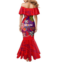 Personalized Philippines 12 June Independence Day Mermaid Dress Polynesian Turtle Plumeria DT02 - Polynesian Pride