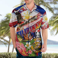 Personalized Philippines Independence Day Hawaiian Shirt Polynesia Filipinas Eagle Hibiscus