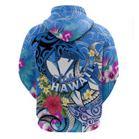 Aloha Hawaii Hoodie Dolphins and Fish Hook Hibiscus DT02 - Polynesian Pride