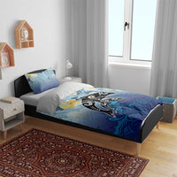 Mother And Baby Dolphins Bedding Set Hawaii Hibiscus