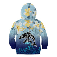 Mother And Baby Dolphins Kid Hoodie Hawaii Hibiscus