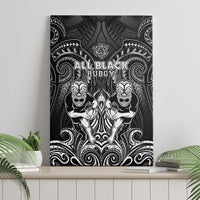 All Black Canvas Wall Art New Zealand Rugby Mascot Maori