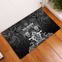 All Black Rubber Doormat New Zealand Rugby Mascot Maori