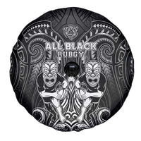 All Black Spare Tire Cover New Zealand Rugby Mascot Maori