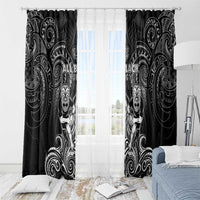 All Black Window Curtain New Zealand Rugby Mascot Maori