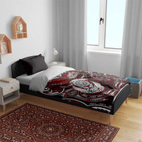 New Zealand Aotearoa Rugby Bedding Set Maori Fern Tattoo Art