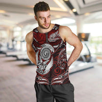 Personalized New Zealand Aotearoa Rugby Men Tank Top Maori Fern Tattoo Art