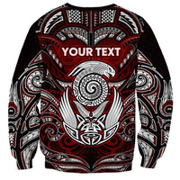 Personalized New Zealand Aotearoa Rugby Sweatshirt Maori Fern Tattoo Art