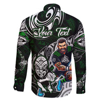 Personalized NZ Aotearoa Rugby Family Matching Off Shoulder Maxi Dress and Hawaiian Shirt New Zealand Silver Fern