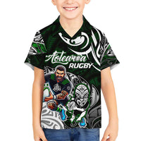 Personalized NZ Aotearoa Rugby Kid Hawaiian Shirt New Zealand Silver Fern