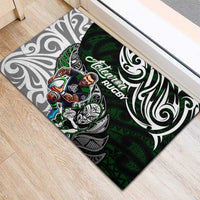 NZ Aotearoa Rugby Rubber Doormat New Zealand Silver Fern