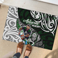 NZ Aotearoa Rugby Rubber Doormat New Zealand Silver Fern