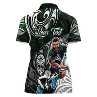 Personalized NZ Aotearoa Rugby Women Polo Shirt New Zealand Silver Fern