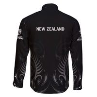 New Zealand Family Matching Off Shoulder Short Dress and Hawaiian Shirt Rugby 2023 Champions Black DT02 - Polynesian Pride