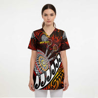 Personalised Fern Maori Darts Scrub Top New Zealand Darts - Polynesian Pride