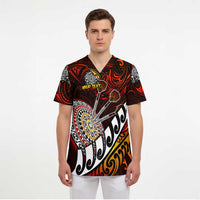 Personalised Fern Maori Darts Scrub Top New Zealand Darts - Polynesian Pride