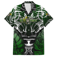 Personalised Warriors Maori Darts Family Matching Off The Shoulder Long Sleeve Dress and Hawaiian Shirt New Zealand Darts Silver Fern
