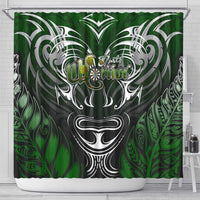 Warriors Maori Darts Shower Curtain New Zealand Darts Silver Fern