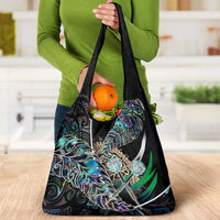 New Zealand Darts Grocery Bag NZ Paua Shell Maori Fern