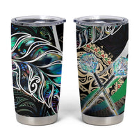 New Zealand Darts Tumbler Cup NZ Paua Shell Maori Fern