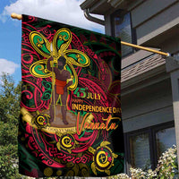 Vanuatu 45th Independence Anniversary Garden Flag Flower Melanesian Namele Turtle - Polynesian Pride