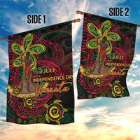 Vanuatu 45th Independence Anniversary Garden Flag Flower Melanesian Namele Turtle - Polynesian Pride