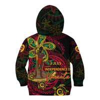 Custom Vanuatu 45th Independence Anniversary Kid Hoodie Flower Melanesian Namele Turtle - Polynesian Pride