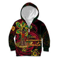 Custom Vanuatu 45th Independence Anniversary Kid Hoodie Flower Melanesian Namele Turtle - Polynesian Pride